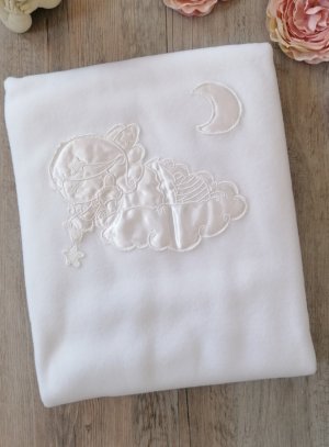 couverture polaire blanche bébé fille princesse ange