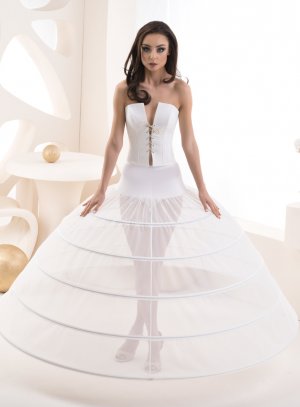Jupon robe de mariée 5 cerceaux blanc