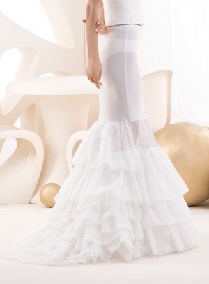 Jupon robe de mariée sirène blanc