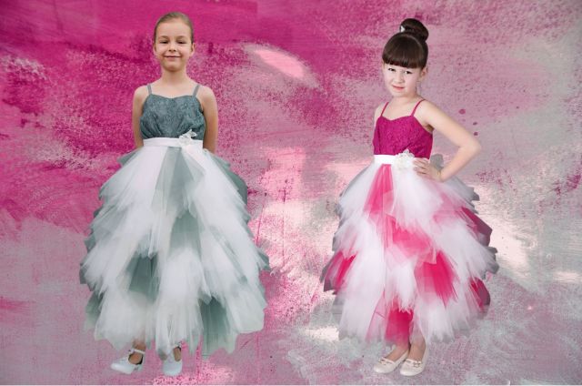 2014 : la robe de cérémonie pour fille rose ou grise