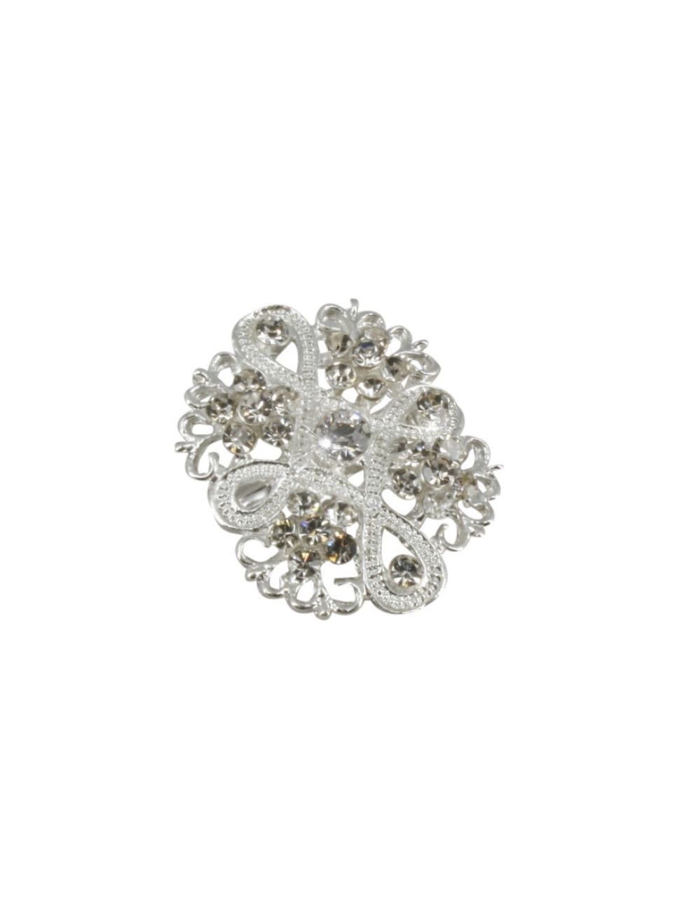 Broche 'Toi Et Moi' En Alliage Doré Avec Strass - Occasion - Comme Neuf - Bijou Fantaisie