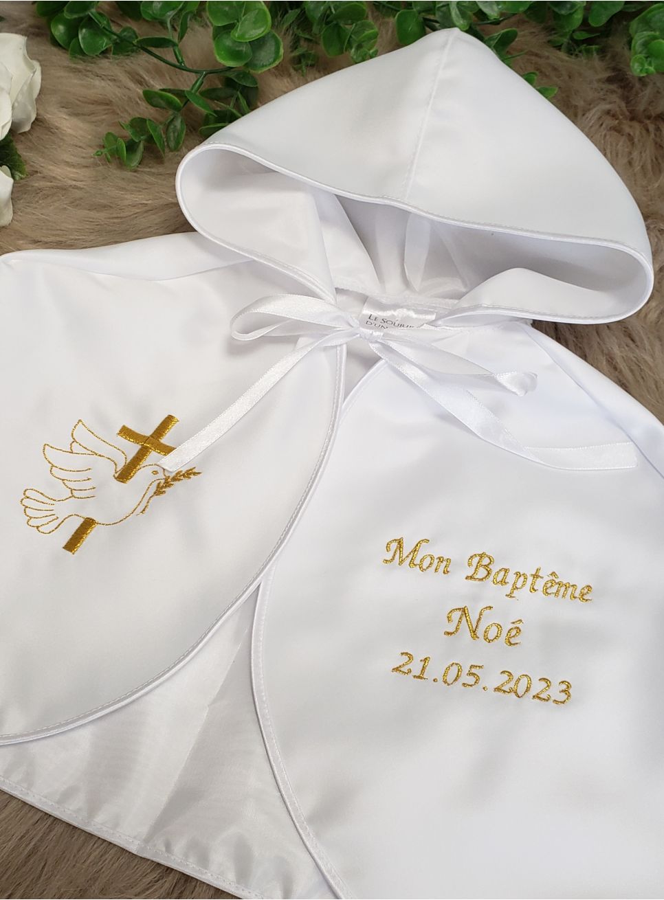 Cape De Baptême Pour Poupée Bleuette – Originale Des Années 1930 – Très Bon état