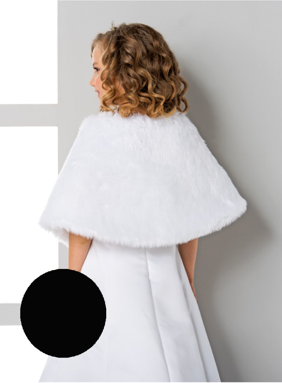 kivie Femme Cape à Capuche Fourrure Courte de Mariage Chaude Capuchon