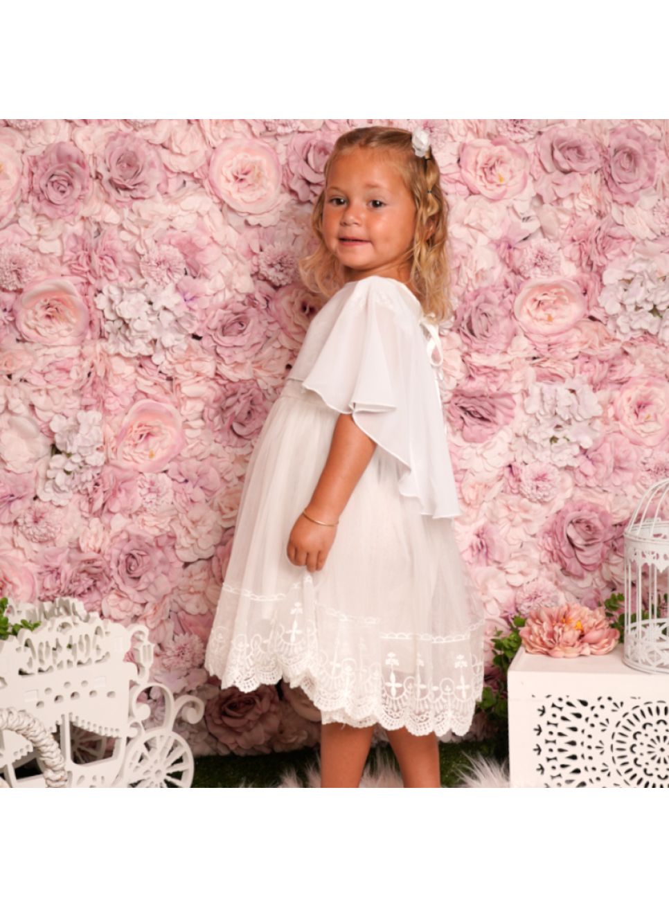 Auvent En Tulle Blanc Pottery Barn Kids Pour Lit De Fille - Occasion
