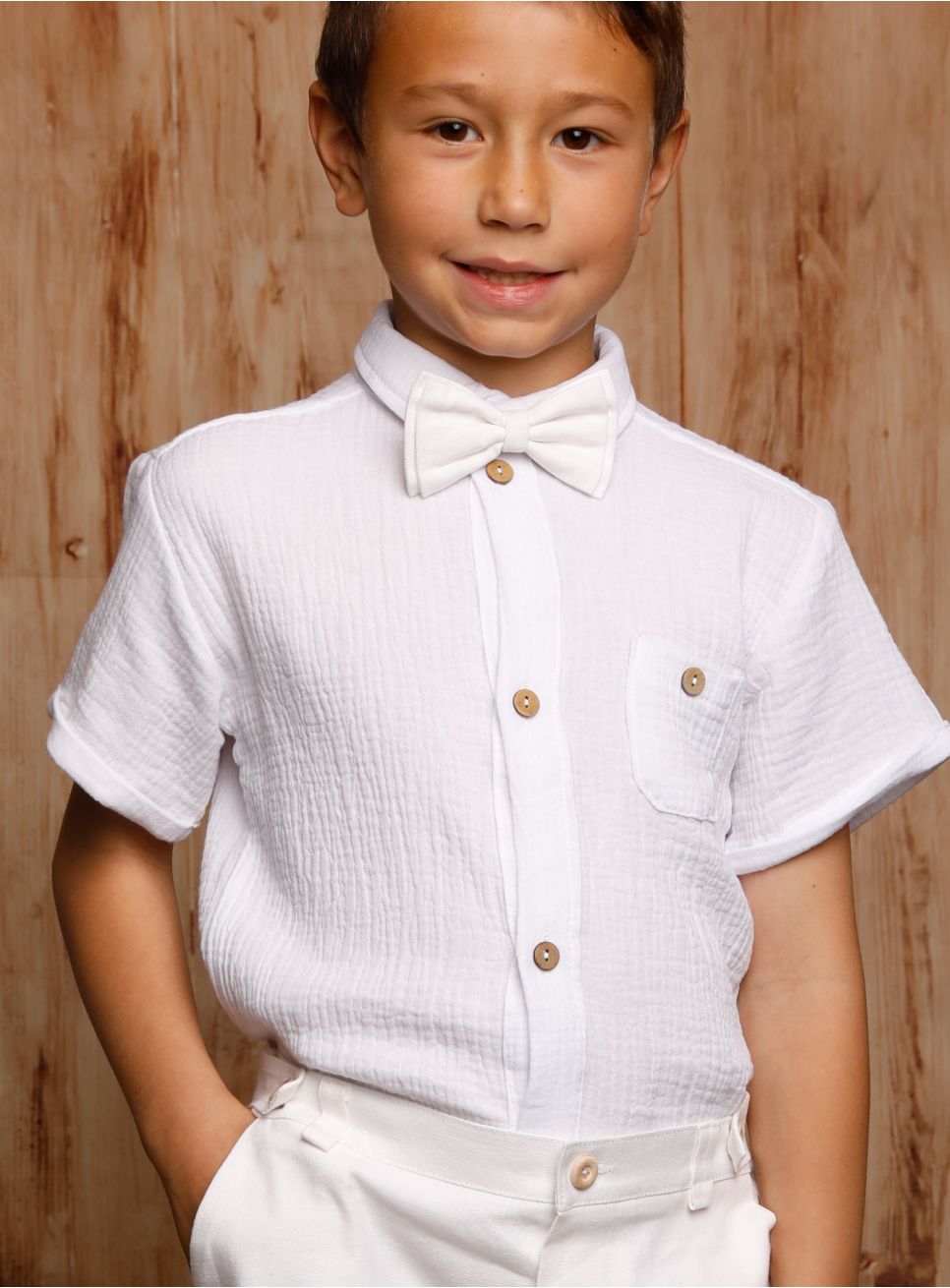 Chemise Garçon JRM Shop By BHS - Blanc Diamant - Taille 3-4 Ans - Occasion TBE