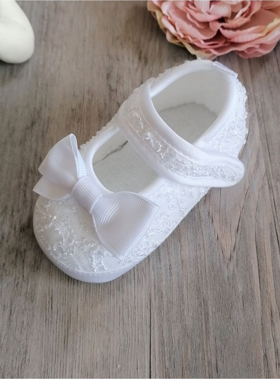 Chaussures Habillées Dentelle Pour Bébé Fille - Taille 5 US - Noir & Champagne - Designers Touch