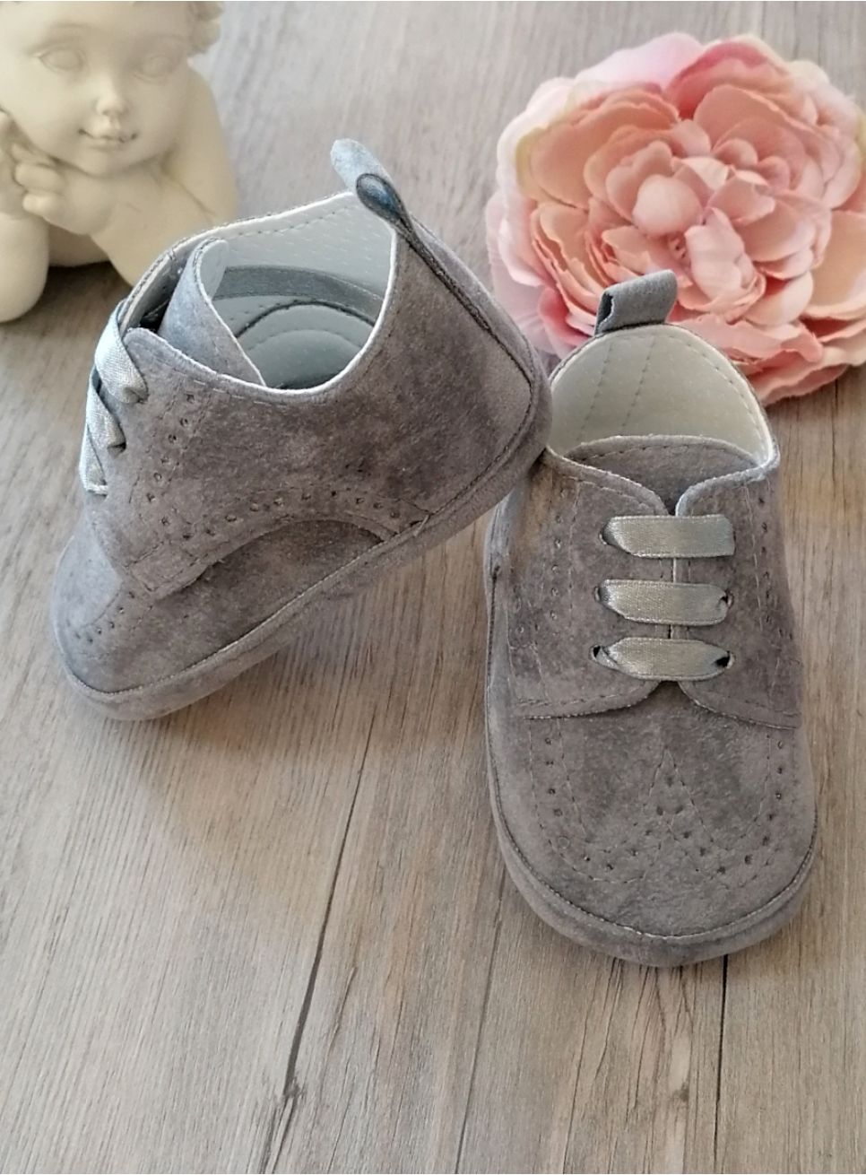 Baskets Bébé Garçon - Gris/marine - Pointure 19 EU (0-6 Mois) - Neuf Avec Emballage
