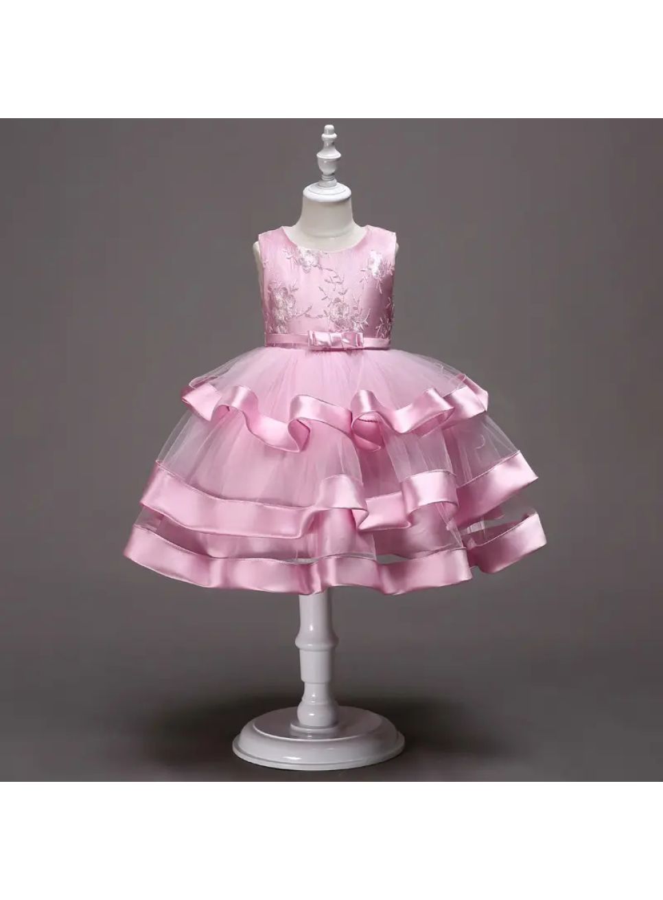 Robe De Soirée Fille Donita Ivoire Et Baies Avec Volants - Taille 3T, Neuve Avec Défauts Légers