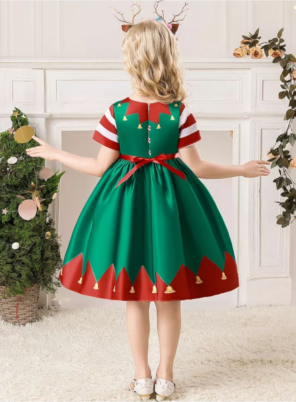 Robe Pull Lulu Berlu - Taille S, Noir Vert Rouge - Coton épais Pour Hiver - Occasion TB état
