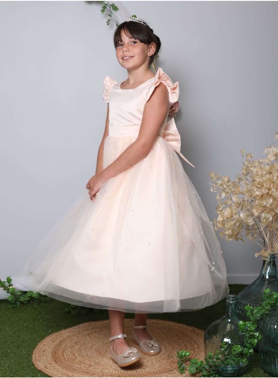 Robe De Soirée Rose Rouge Fille Taille 5 - Rare Too - Occasion Très Bon état