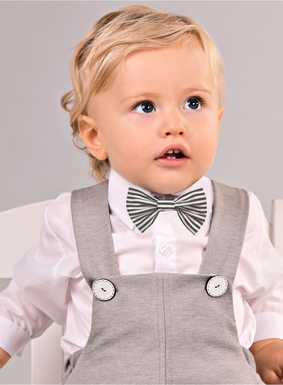 Costume Bébé Garçon 3 Pièces - Smoking Avec Gilet, Pantalon Et Nœud Papillon - Bleu Ou Noir - Taille 1 à 12 Ans - Pour Mariage, Cérémonie
