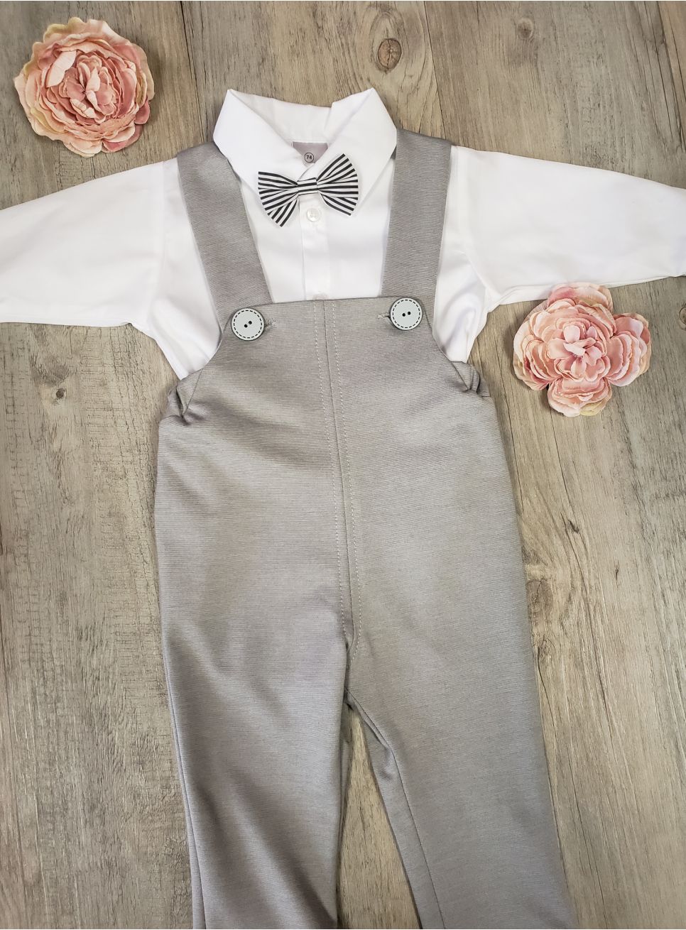 Costume Bébé Garçon 3 Pièces - Smoking élégant Avec Gilet Et Nœud Papillon (bleu Ou Noir), Tailles 1-12 Ans - 10