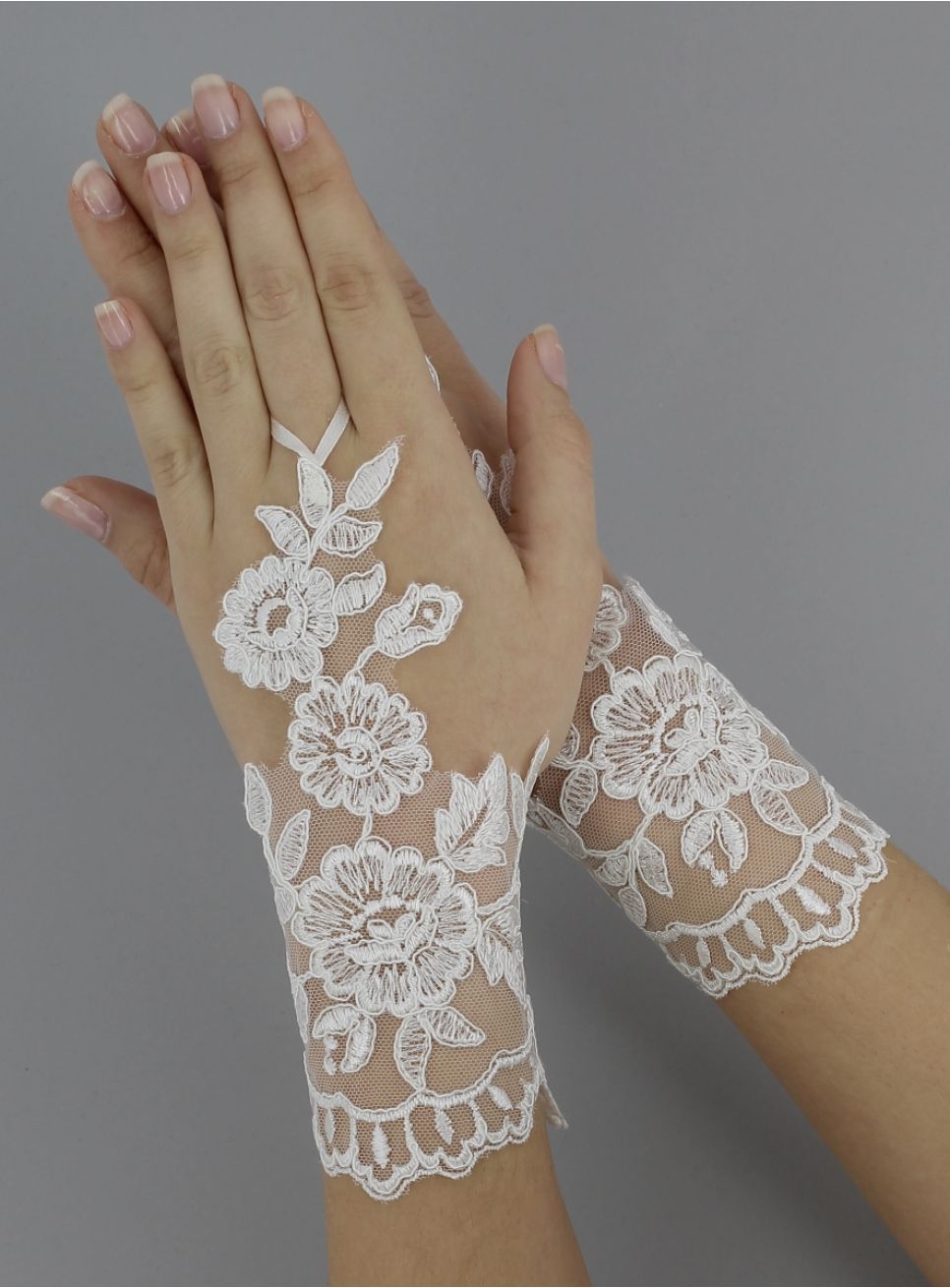 Mitaines Dentelle Mariée Sans Doigts – Strass & Paillettes, Blanc Ou Ivoire, Élégance Mariage & Soirée