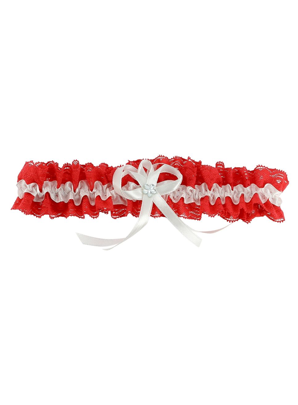 Lot De 2 Jarretières Femme Dentelle Rouge Et Noire - Avec Nœud élastique, Pour Mariée, Demoiselle D'honneur, Soirée - Accessoire élégant - 2