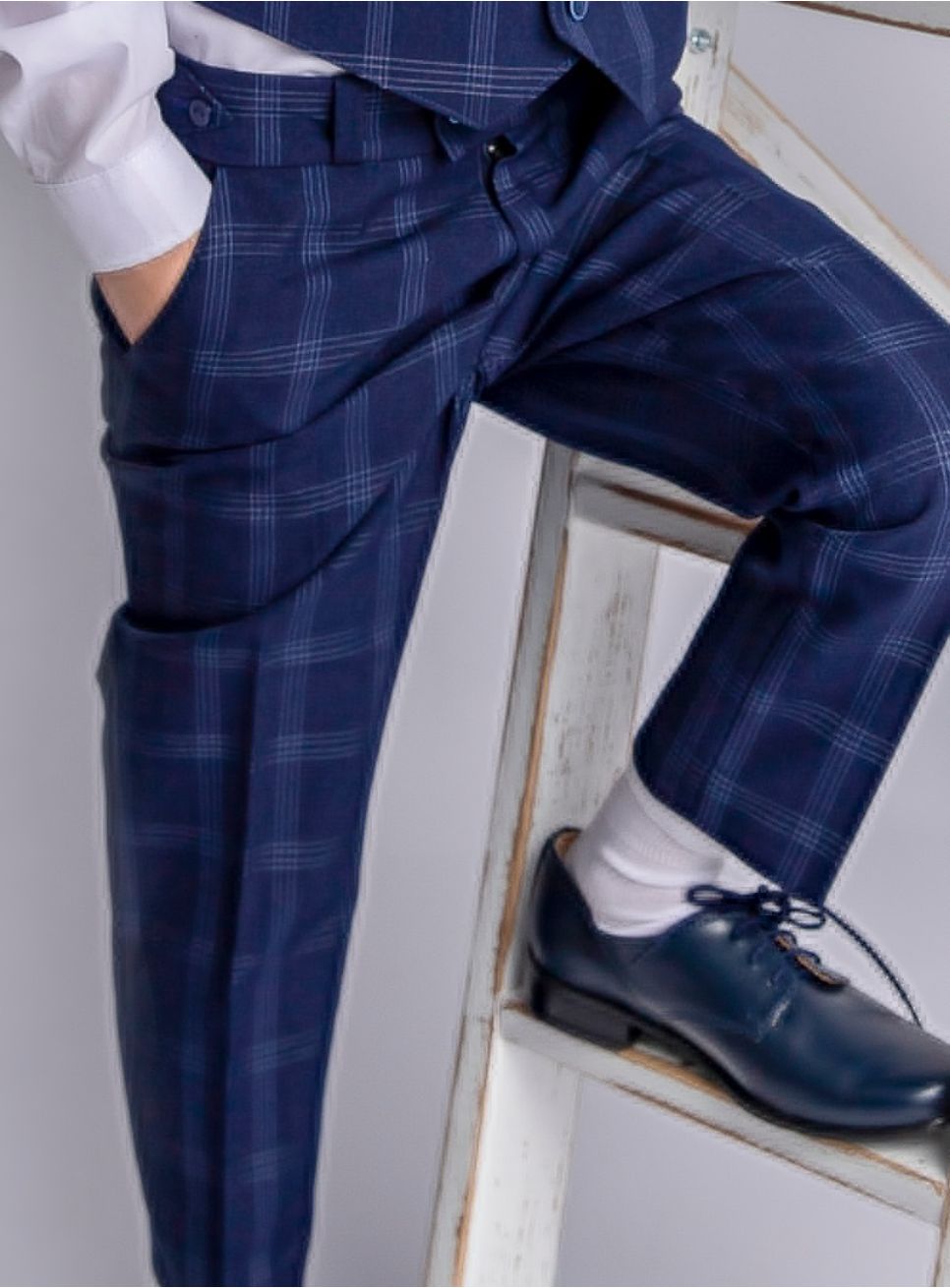 Pantalon Pyjama Garçon 9-10 Ans - 100% Coton, Détente, Taille élastique, Bleu Marine
