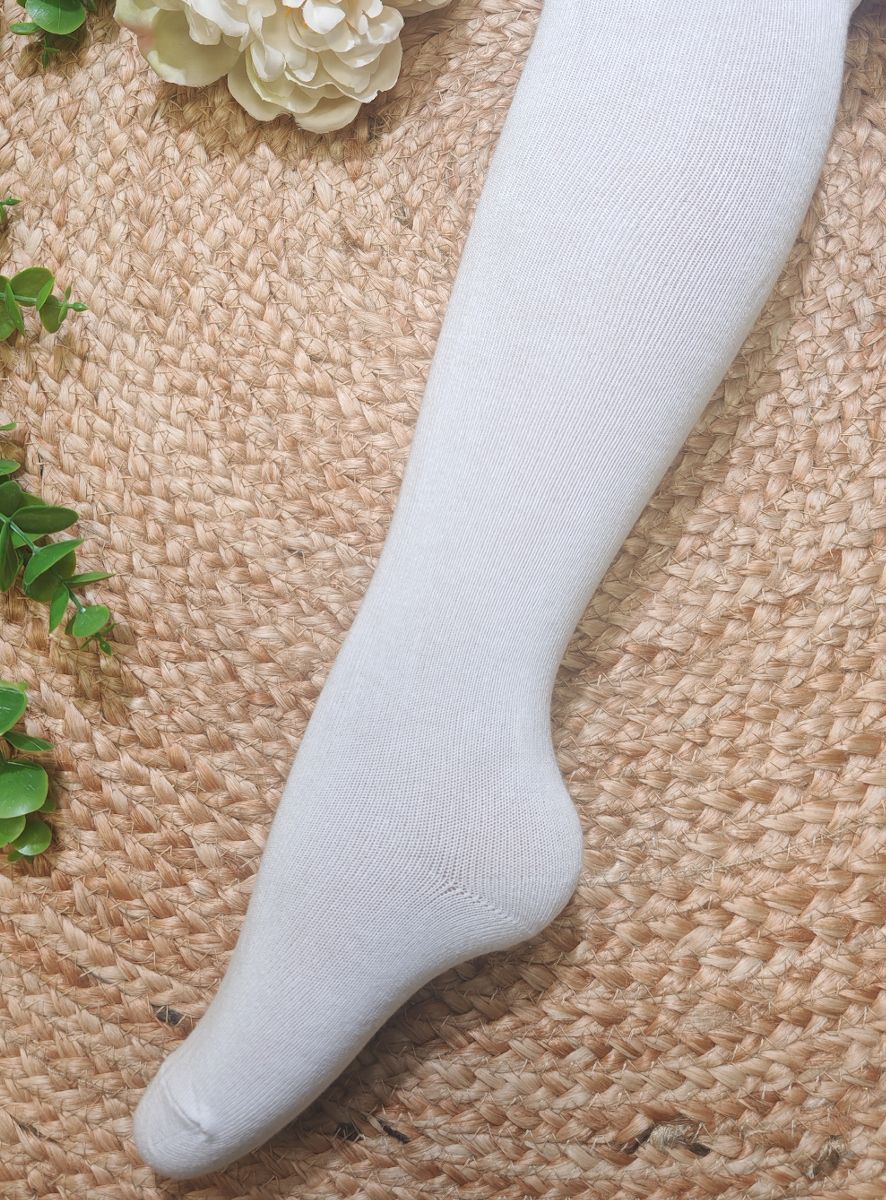 Collants épais cérémonie bébé & enfant – Blanc ou Ivoire
