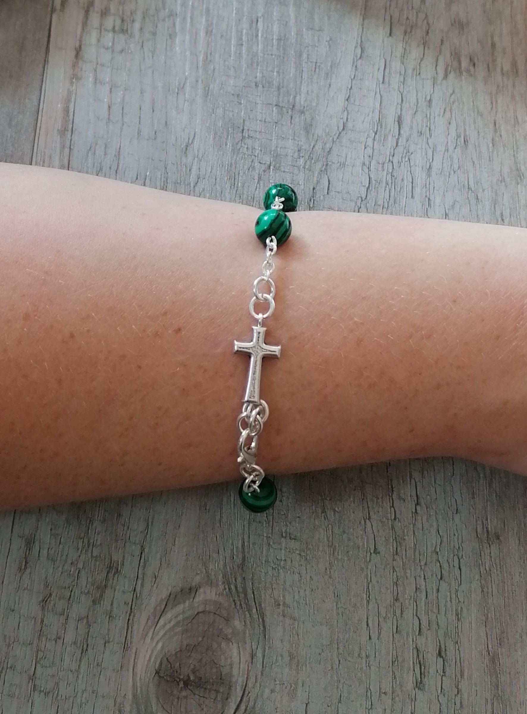 Bracelet Réglable En Malachite Verte 6mm - Pierre Naturelle - Corde Tressée Main - Porte-bonheur Unisexe