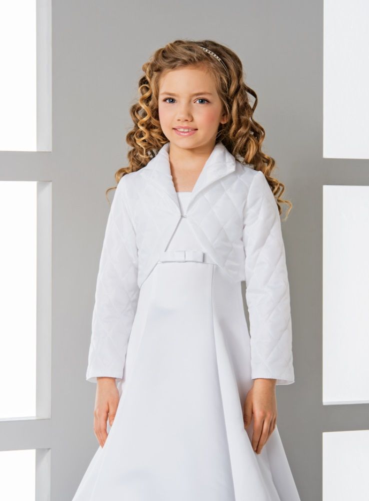 Boléro Cérémonie Pour Enfant Fille Blanc - Taille 7/8 Ans, Idéal Mariage & Baptême, Neuf Avec étiquettes