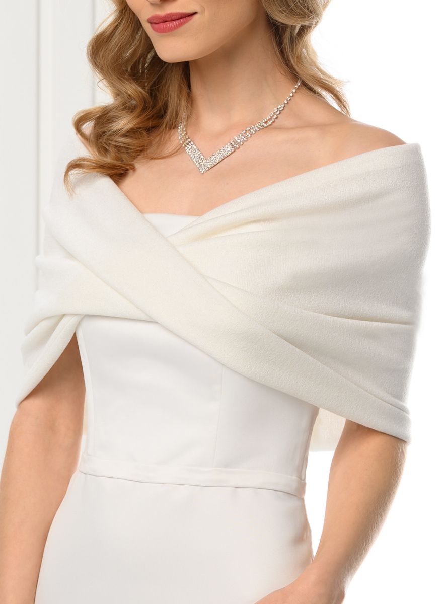 Étole Femme Chic Mariage - Foulard En Tulle Souple 200x70 Cm Pour Soirée Et Cérémonie