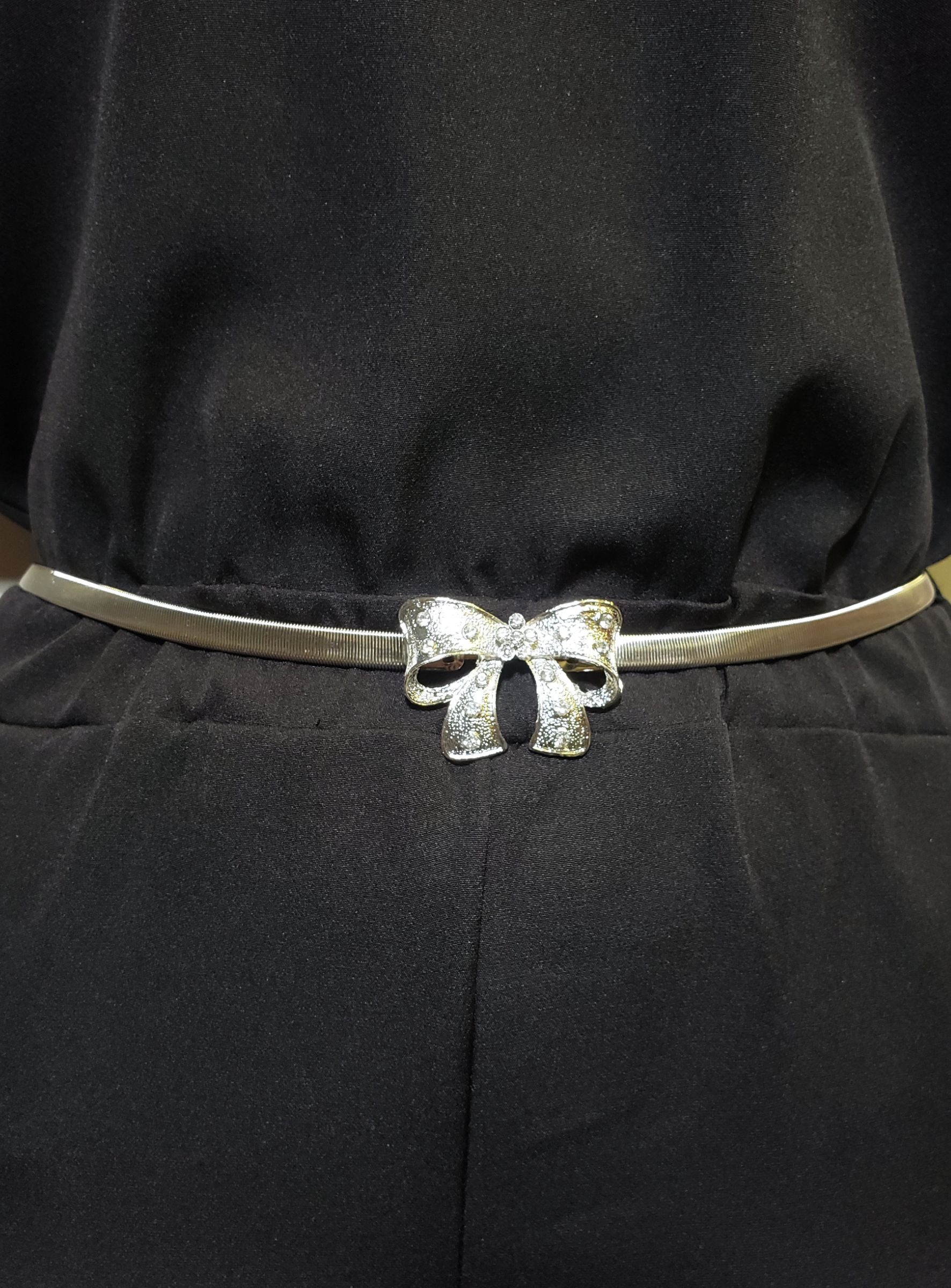 Ceinture Mince Élégante Femme - Ceinture Argentée Chaîne Élastique Corset Métallique Pour Robe