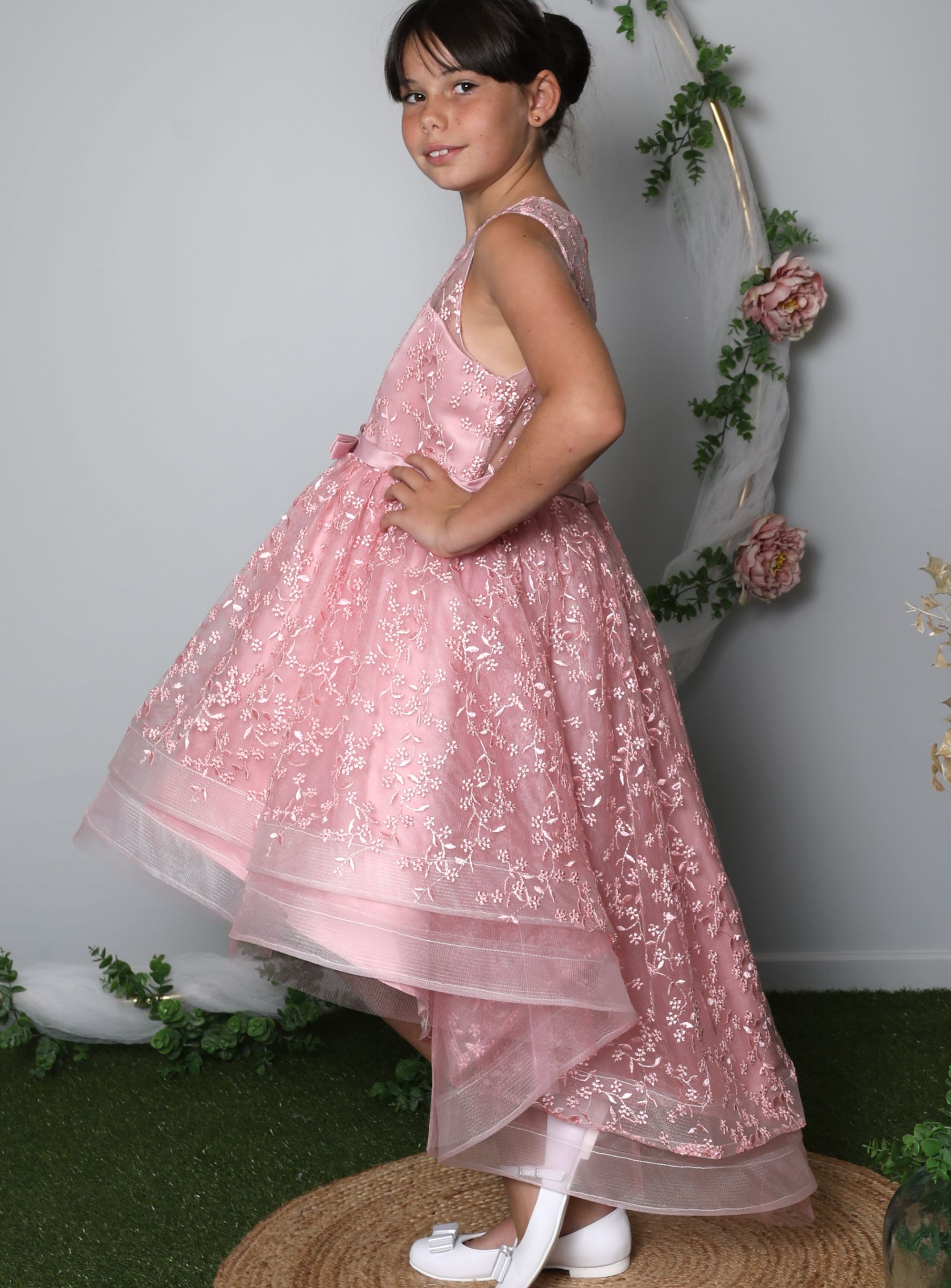 Robe Fille – Poppies & Roses – Coquelicots & Roses – Taille 12 – Prune Cristal – Neuve Avec Étiquette – Mariage, Fête