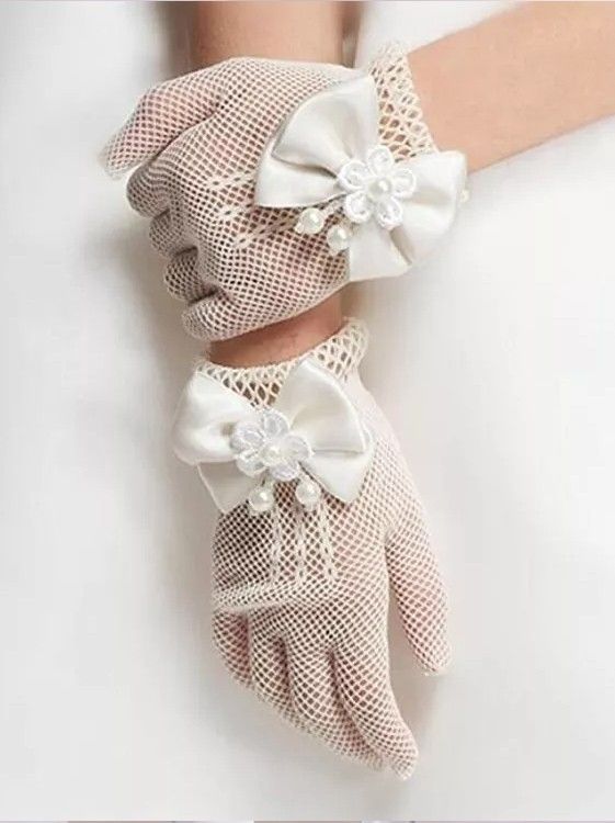 Gants Longs Strass Pour Fille - Mitaines Princesse Pour Danse, Mariage, Fête (tailles 5-16 Ans)