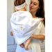 Tissu de baptême blanc motif au choix - Personnalisable Blanc