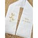 Etole de baptême coton / dentelle - Personnalisable Blanc