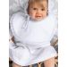 Bavoir bébé rond et organza Ellie Blanc