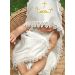 Linge lange carré  dentelle large - Personnalisable Blanc