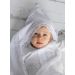 Linge lange carré dentelle fine Anaé - Personnalisable Blanc