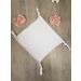 Doudou bébé carré blanc personnalisable en coton