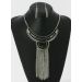 Collier plastron chic + boucles Gris argent