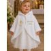 Cape baptême polaire blanche - Personnalisable