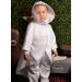 Cape mixte fille ou garçon en satin blanche