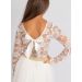 Haut dentelle fille manches longues