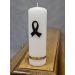 Bougie deuil ruban noir personnalisable