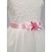 Ceinture cortège satin et fleur