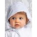 Chapeau baptême béguin fille plissé organza Ellie