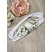 Bandeau bébé fillette avec fleurs Blanc
