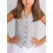 Top bustier fille lin gris
