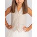 Top bustier fille lin beige