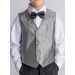 Gilet de costume enfant tissé argent garçon Léo