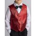 Gilet de costume enfant tissé bordeaux Léo