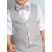 Gilet lin gris bébé et petit garçon Pierre