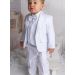 Costume baptême complet blanc pour bébé garçon