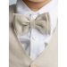 Noeud papillon bébé lin beige Pierre