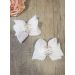 Lot de 2 noeuds avec ruban et perles Blanc