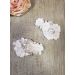 Lot de 2 compositions de fleurs et perles Blanc