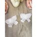 Lot de 2 noeuds dentelle coton Blanc